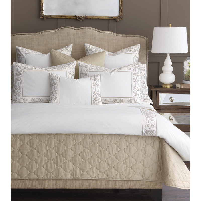 Nicola Cotton Pillow Sham, Wheat, Euro 