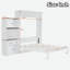Lit escamotable avec armoire de rangement, support à vin, porte-verre, tiroirs et bande à DEL multicolore-625208631