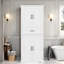 Rangement de salle de bain Marian avec 1 tiroir, armoires de rangement, tablette réglable et tablettes de porte-659515722