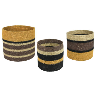 Cache-pots Medina, ruppie maritime, ensemble de 3 cm: 6,5 x 6,5 x 6, moyen: 7,5 x 7,5 x 7, grand: 9,5 x 9,5 x 8,25
