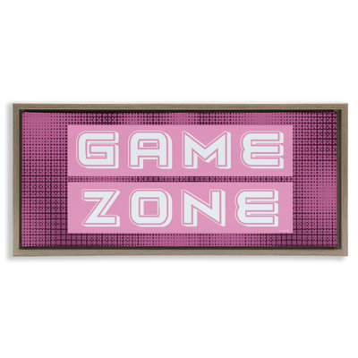 Retro Purple Game Zone Floating Frame, design by Yass Naffas Designs