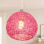 Luminaire suspendu simple en forme de globe en fil de fer rose à finition chromée pour îlot de cuisine