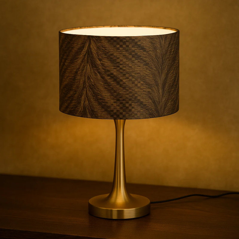 Silk Drum Lamp Shade ( Screw On ), Mauve, 25cm H x 40cm W x 40cm D
