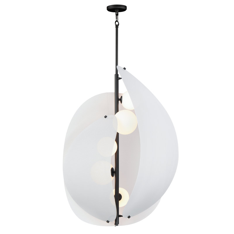 Chips 5 - Light Pendant, Black, Matte White