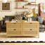 Table basse en rotin et bois, 4 tiroirs avec rangement-196337138-193139661