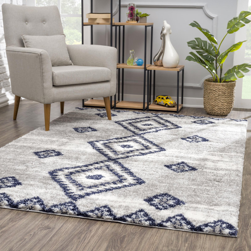 Tapis gris, Rectangle 3 pi 9 po x 5 pi 6 po