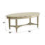 Table basse d'inspiration française en bois massif blanc antique