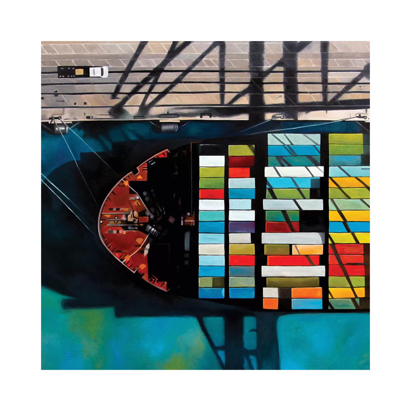 Miami by Antony Squizzato - Wrapped Canvas Print, 93.98 cm H x 93.98 cm W