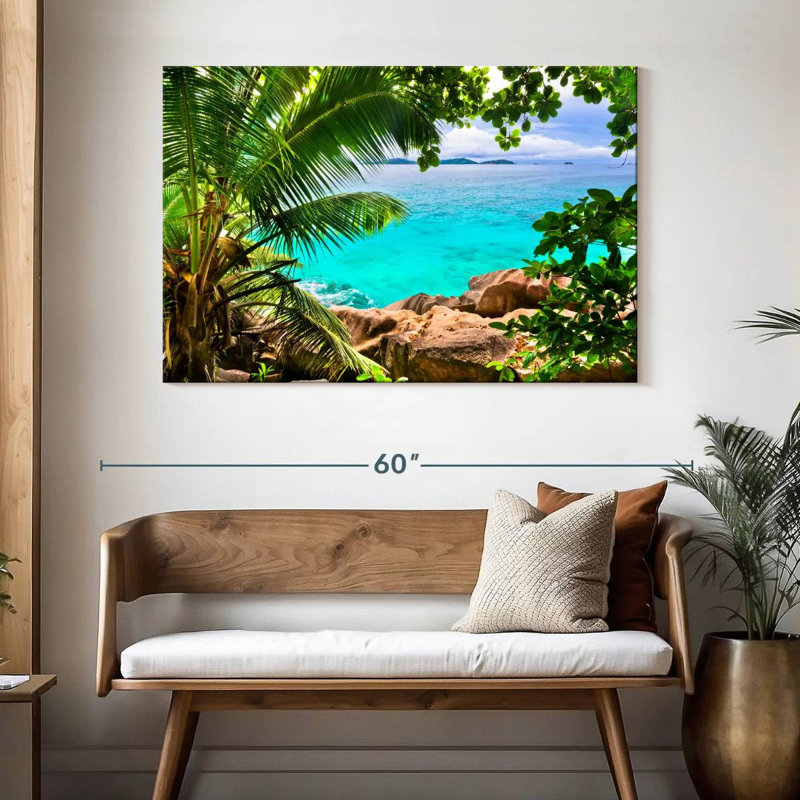 Paysage Gillard Seychelles, H 32 po x l 48 po