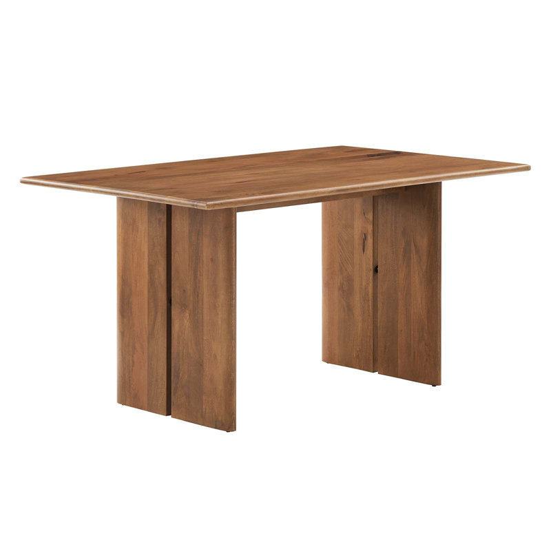 Amistad 60" Walnut Mango Wood Farmhouse Dining Table