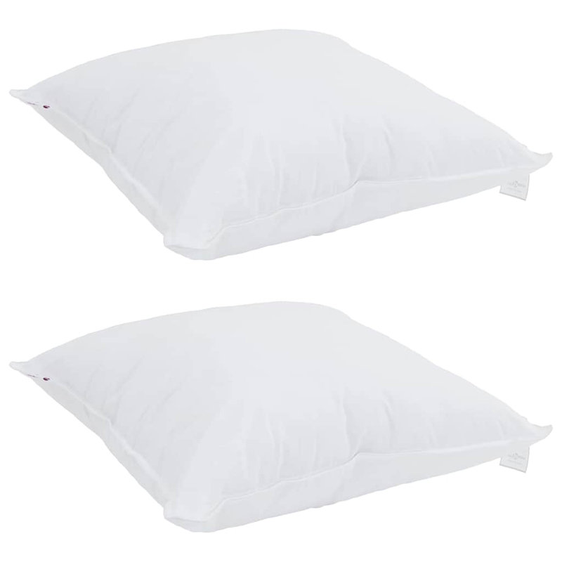 Pillows 2 Pcs White 130Gsm 100% Cotton, 40 x 40 cm