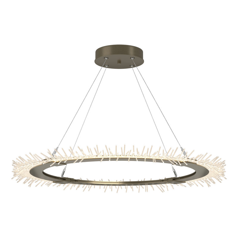 Anemone Circular 1-Light Geometric Pendant, Soft Gold