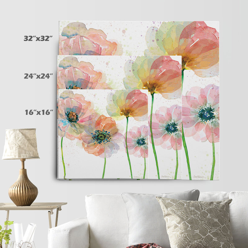 « summer fields i » par carol robinson, reproduction d’art sur toile tendue, H 16 po x l 16 po x P 1,5 po