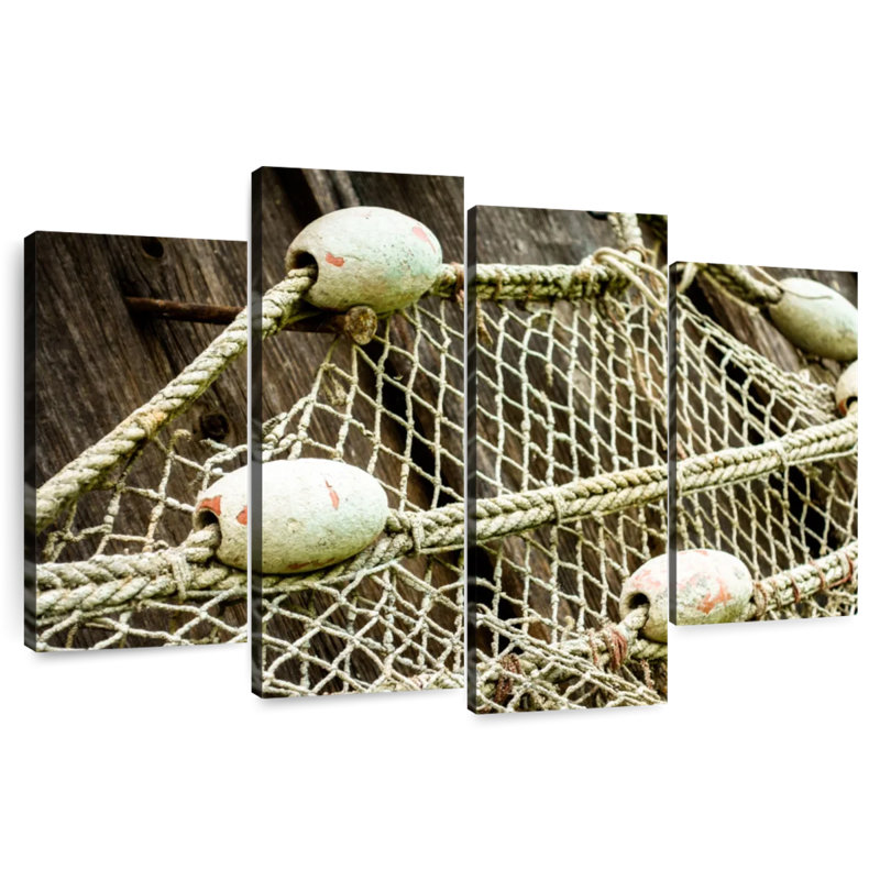 Senne Fishing Net On Board, 32" H x 52" W