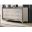 Commode horizontale en bois manufacturé avec 6 tiroirs