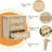 Nightstand, Rattan End Table, Rattan Nightstand Boho Cabinet With 3 Natural Rattan Drawers