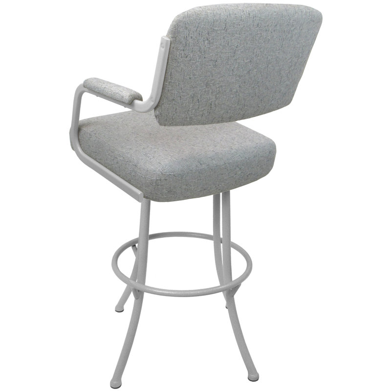 Tabouret de comptoir pivotant 26 po Meekah, Blanc