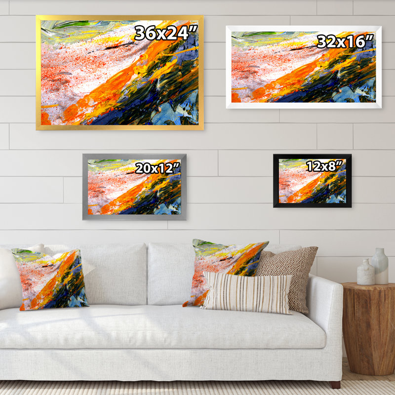 «Mix Color Stroke», reproduction sur toile flottante, Cadre photo noir, H 8 po x l 12 po x P 1 po