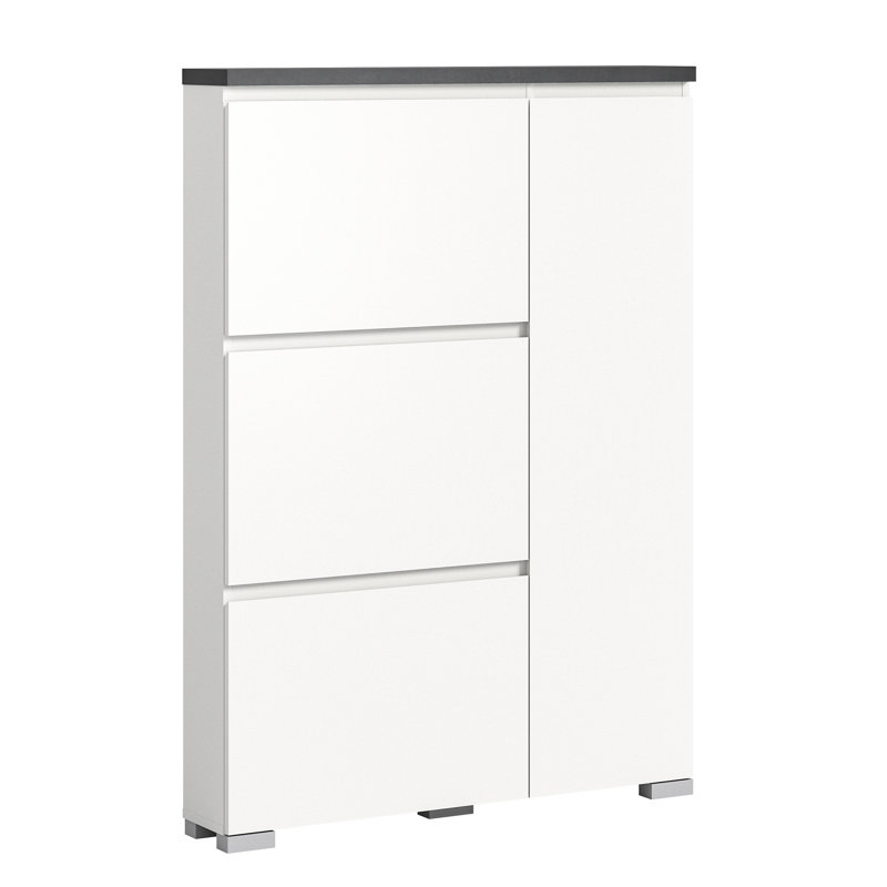 Shoelove Shoe Cabinet, Black/White