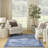 Bungalow Rose Bungalow Rose Washables Blue Vintage Indoor Rug-1933927497