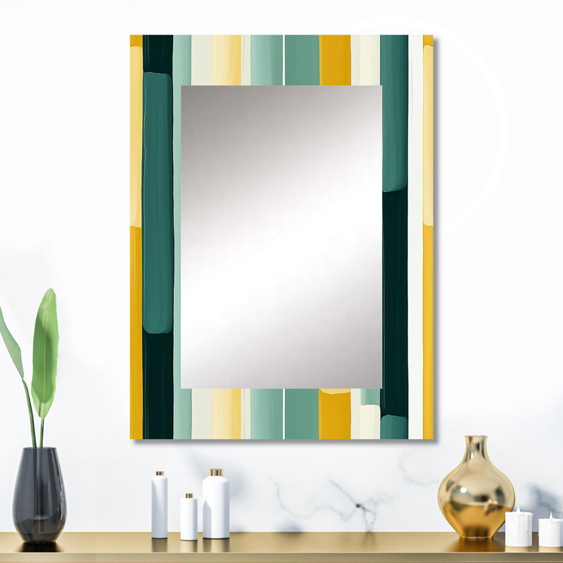 Motif rayé vert et jaune Alpes Jungle, 32 po x 24 po