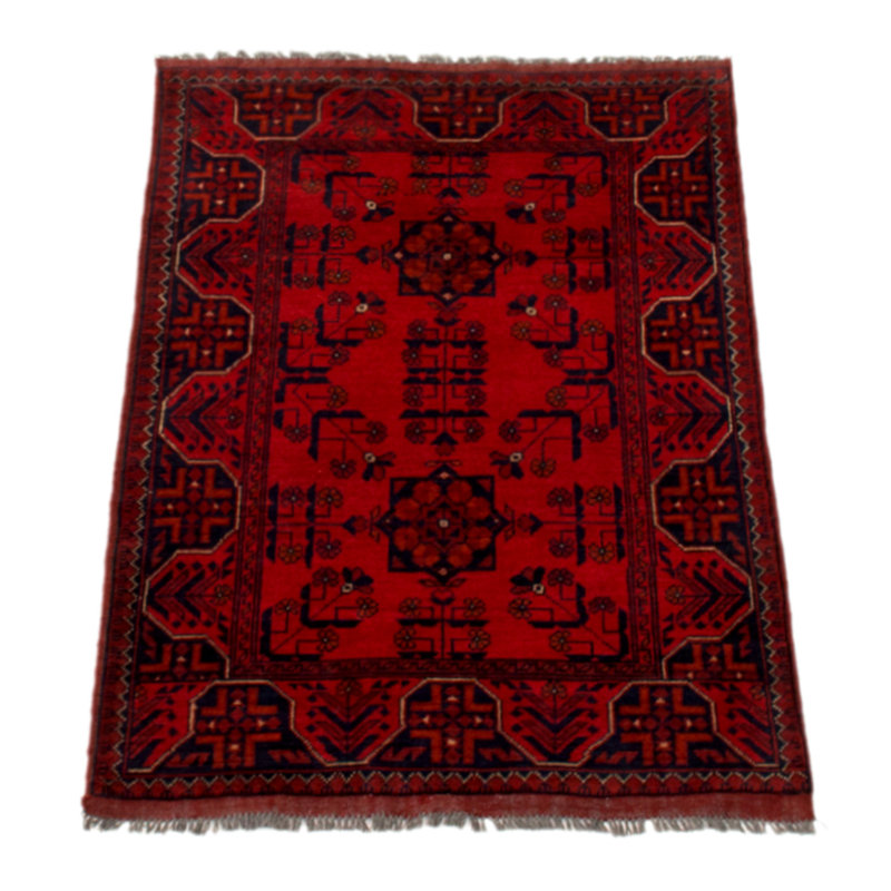 Tapis unique en laine noué à la main 3 pi 3 po x 4 pi 11 po nouvel âge Gurnek