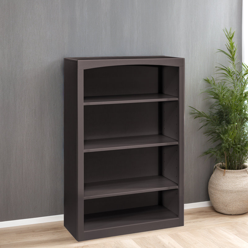 Ossy Solid Wood Classic Bookcase, (4 Shelves) 48"H x 30"W x 12"D, Solid Black