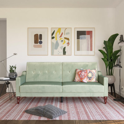 Beatrice 78.5'' Velvet Convertible Sofa