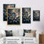Bleu et blanc fleurs de dahlia III - art mural dahlia-86828170-86828171