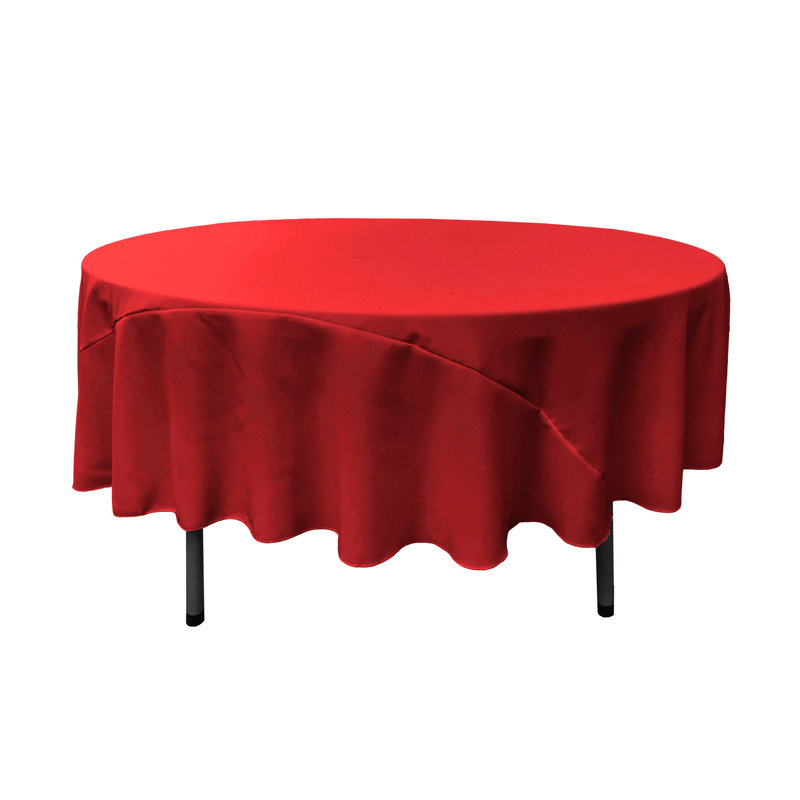 Nappe unie de couleur unie - Basics by Wayfair ™, Rouge, Rond de 90 po