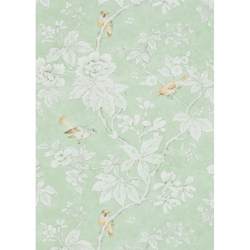 Chiswick Grove 10.05m x 68.6cm Matte Wallpaper Roll, Green