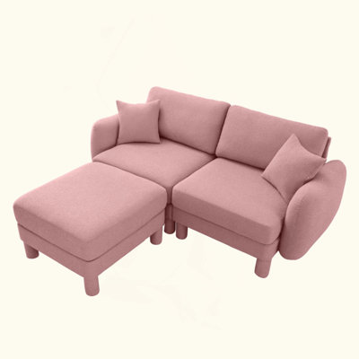 Canapé modulaire à 2 places pour la causeuse en tissu Boucle