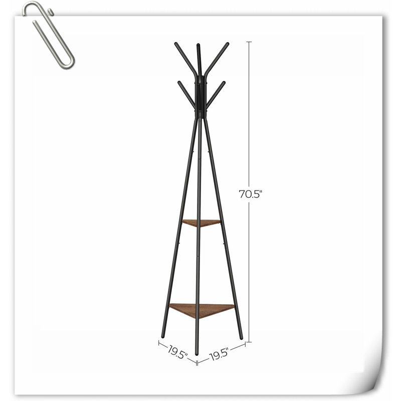 Benino Solid Wood Freestanding Coat Rack