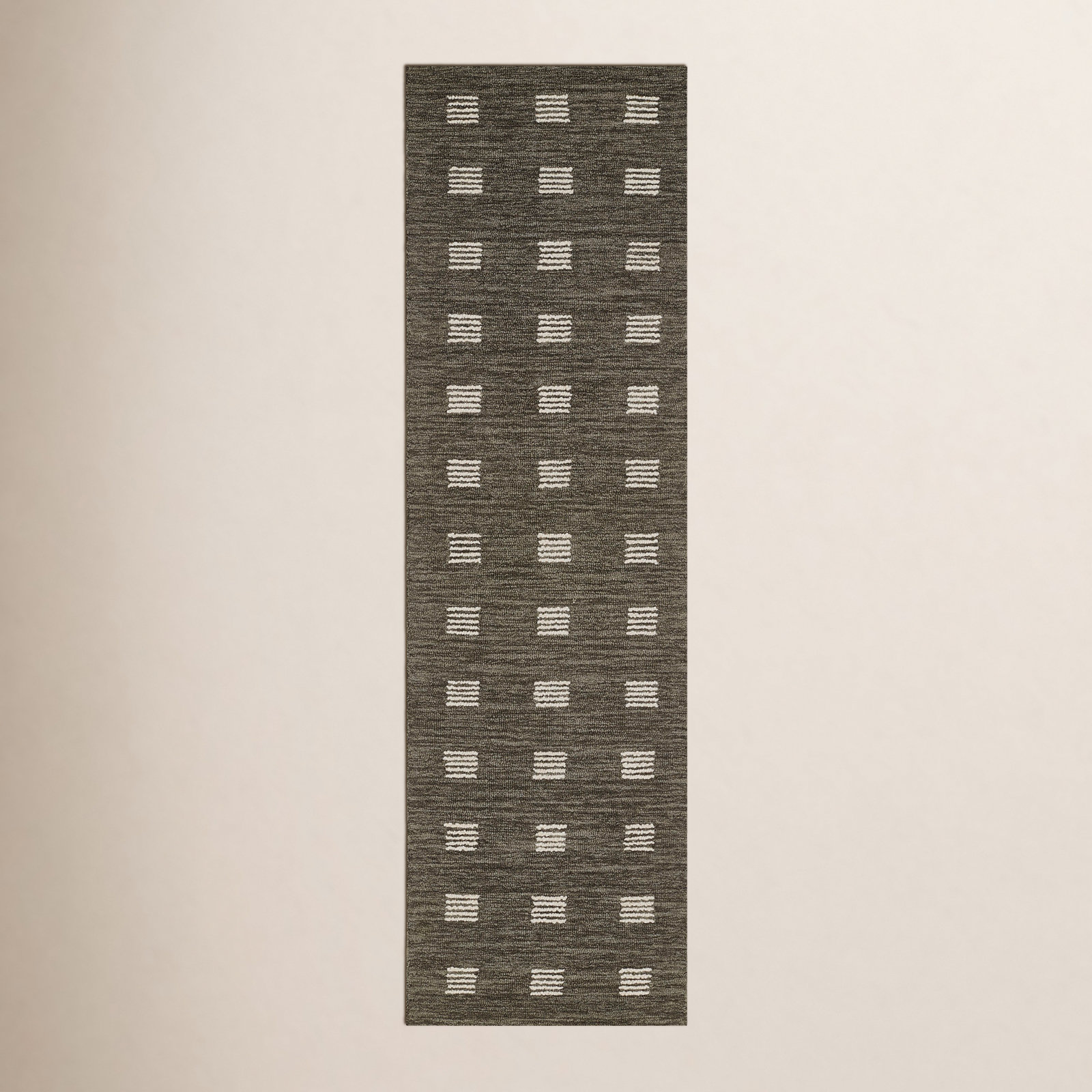 Lanora Hand-Tufted Geometric Wool Rug, Runner 2'3" x 8'