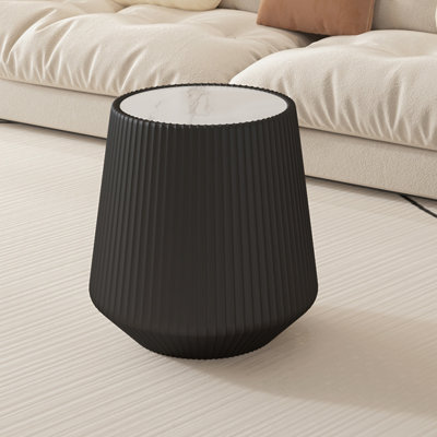 Table basse en cuir fritté clair et cuir pour le salon | Idée de cadeau