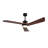 52 Inch Solid Wood Ceiling Fan with Dimmable LED Light, Quiet Reversible DC Motor and Remote Control