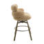 Tabouret de bar pivotant en chenille Domi-132916696