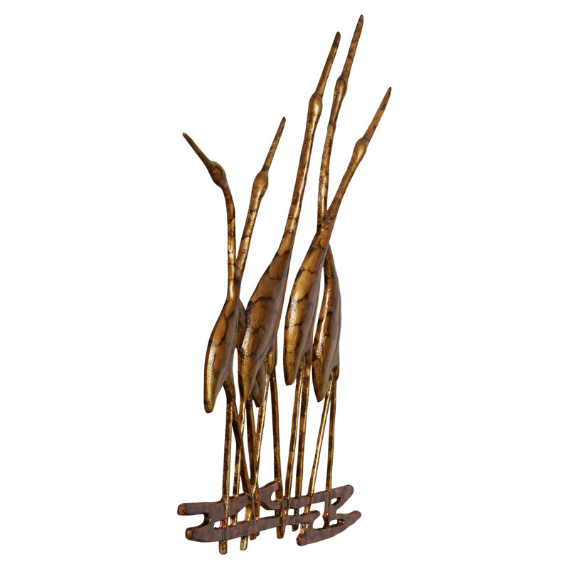 Crane Metal Wall Decor