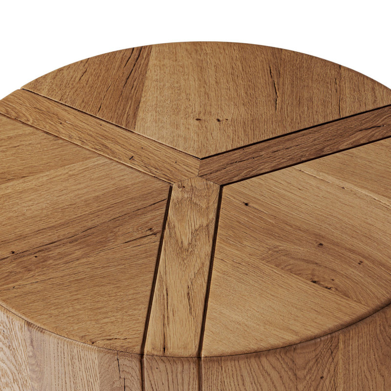 Renan End Table, Reclaimed French Oak