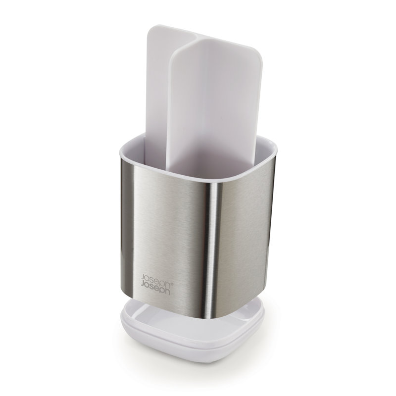 Compact Stainless Steel Toothbrush Holder with Ventilation