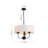 3-Light Candle Style Linen Drum Pendant
