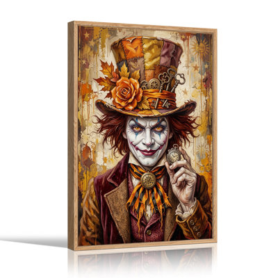 «Mad Hatter» avec art et toile orange