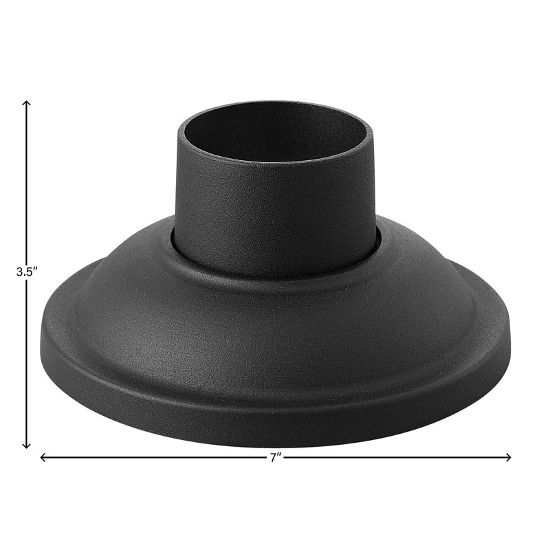 Pier Mounts Outdoor Pier Mount, Black