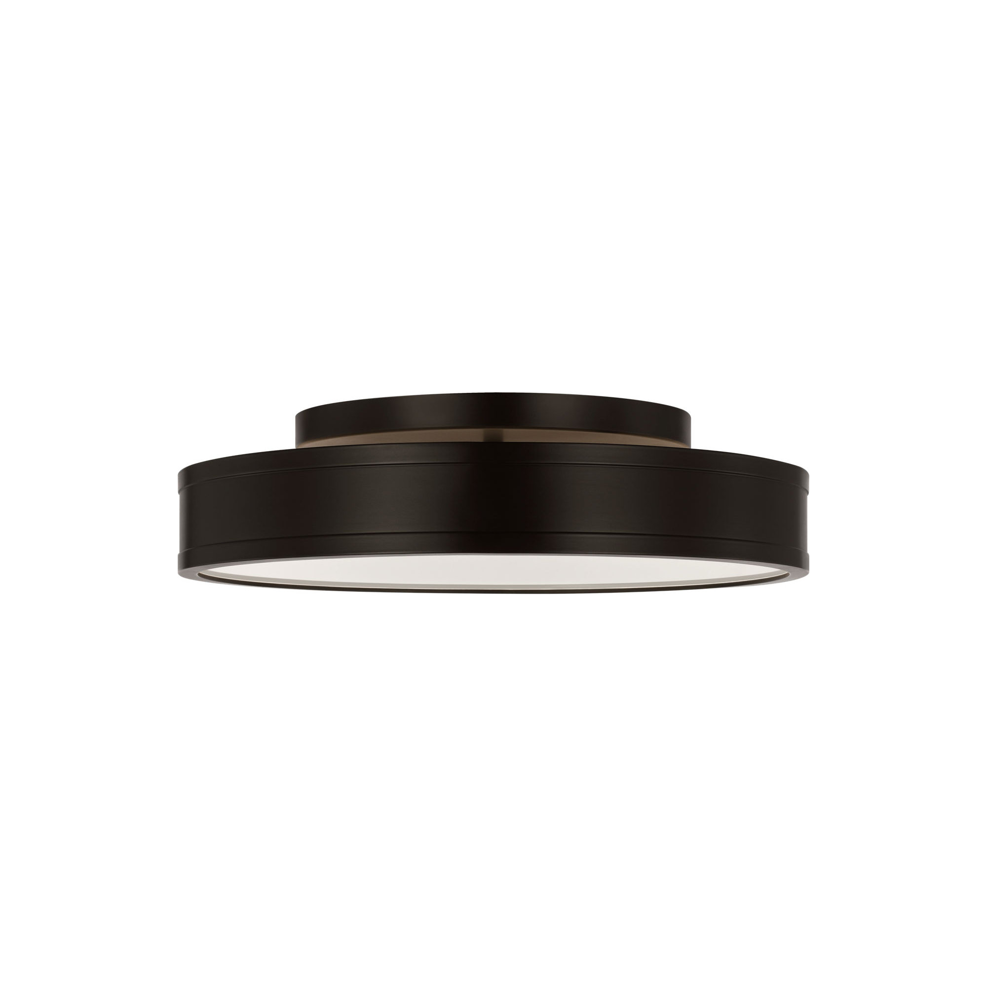 Radcliff Round Semi Flush, Aged Iron, 4" H x 16" W x 16" D