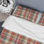 Tartan à carreaux rouge et vert - Ensemble de housse de couette abstrait - Microfibre de polyester-1254882175