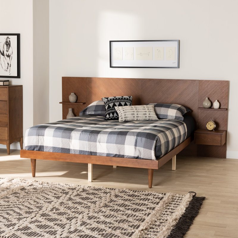 Grand lit plateforme avec rangement Adonia