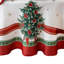 Christmas Fabric Tablecloth, Holiday Table Decor, 60"x84" Oval