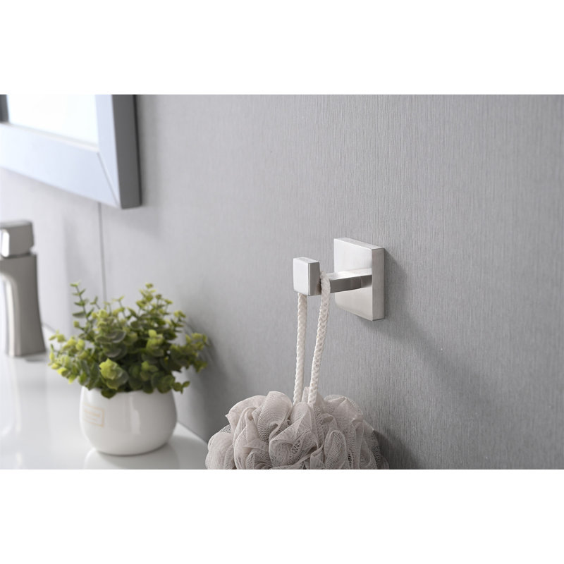 4 Pack Wall-Mounted Stainless Steel Bathroom Towel Hooks/Coat Hooks For Bathroom, Bedroom, Kitchen, Brushed Nickel