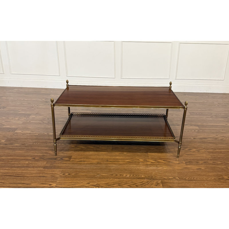 Table basse en bois et laiton