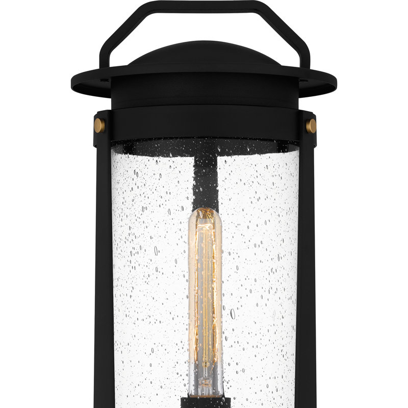 Tête de lanterne câblée 1 lumière terre noire H 19,5 po